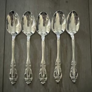 Set of 5 Oneida Community Silverplate Silver Artistry Teaspoon Tea Spoon 1965